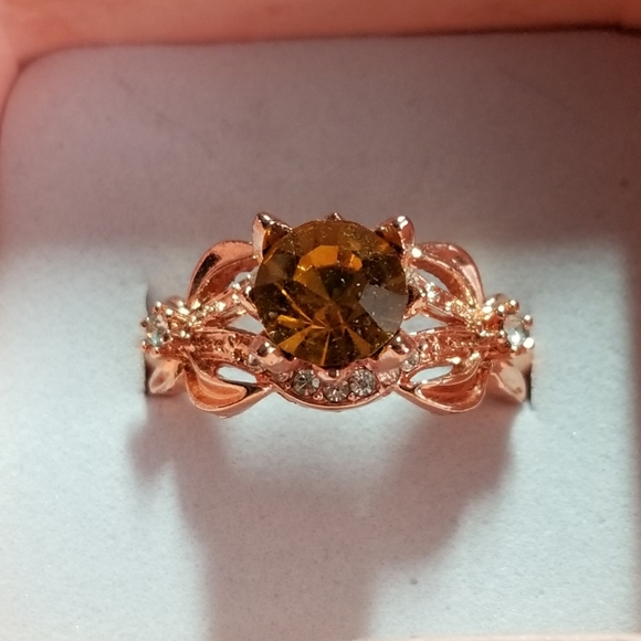 GOLD FILLED MORGANITE RING - Picture 2 of 9